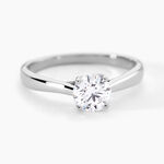Bague Solitaire Vicoeuria Or Blanc Diamant Synth&eacute;tique - Solitaires Femme | Marc Orian