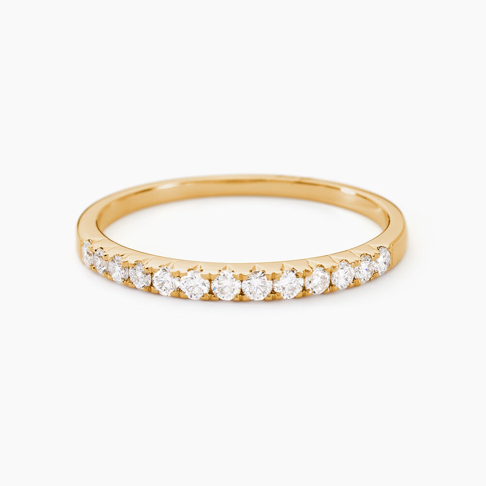 Alliance Pristina Or Jaune Diamant - Alliances avec pierres Femme | Marc Orian