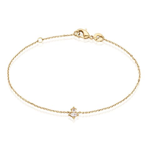 Bracelet éclat Perlé Plaqué Or Oxyde De Zirconium - Bracelets chaînes Femme | Marc Orian