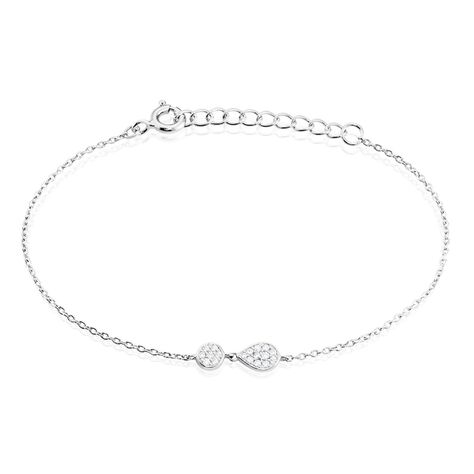 Bracelet Aletha Argent Blanc Oxyde De Zirconium - Bracelets chaînes Femme | Marc Orian