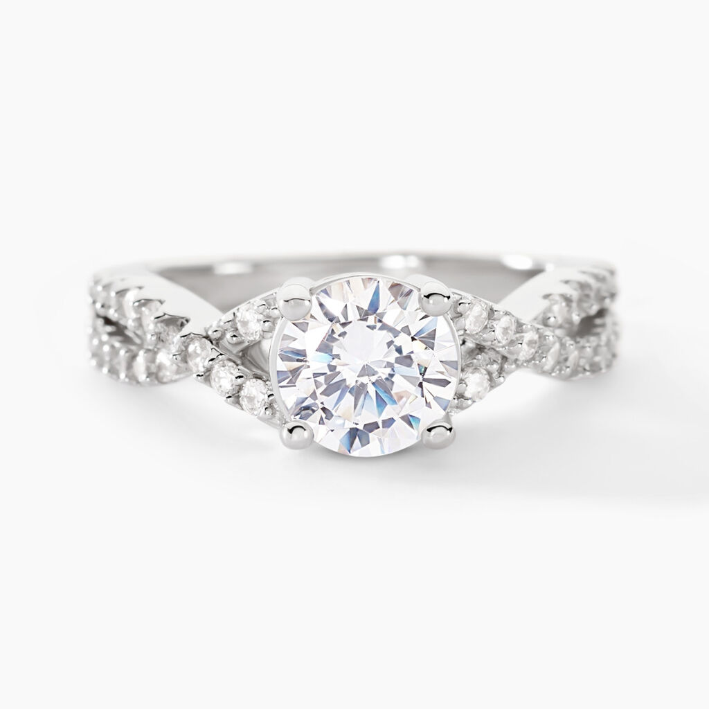 Bague Karin Argent Blanc Oxyde De Zirconium - Bagues Solitaire Femme | Marc Orian