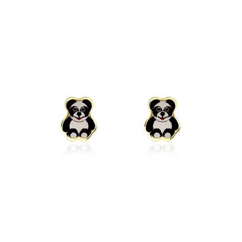 Boucles D'oreilles Puces Ourson Or Jaune - Clous d'oreilles Enfant | Marc Orian