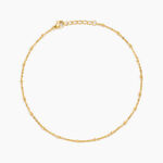 Cha&icirc;ne De Cheville Athena Acier Jaune - Chaines de cheville Femme | Marc Orian