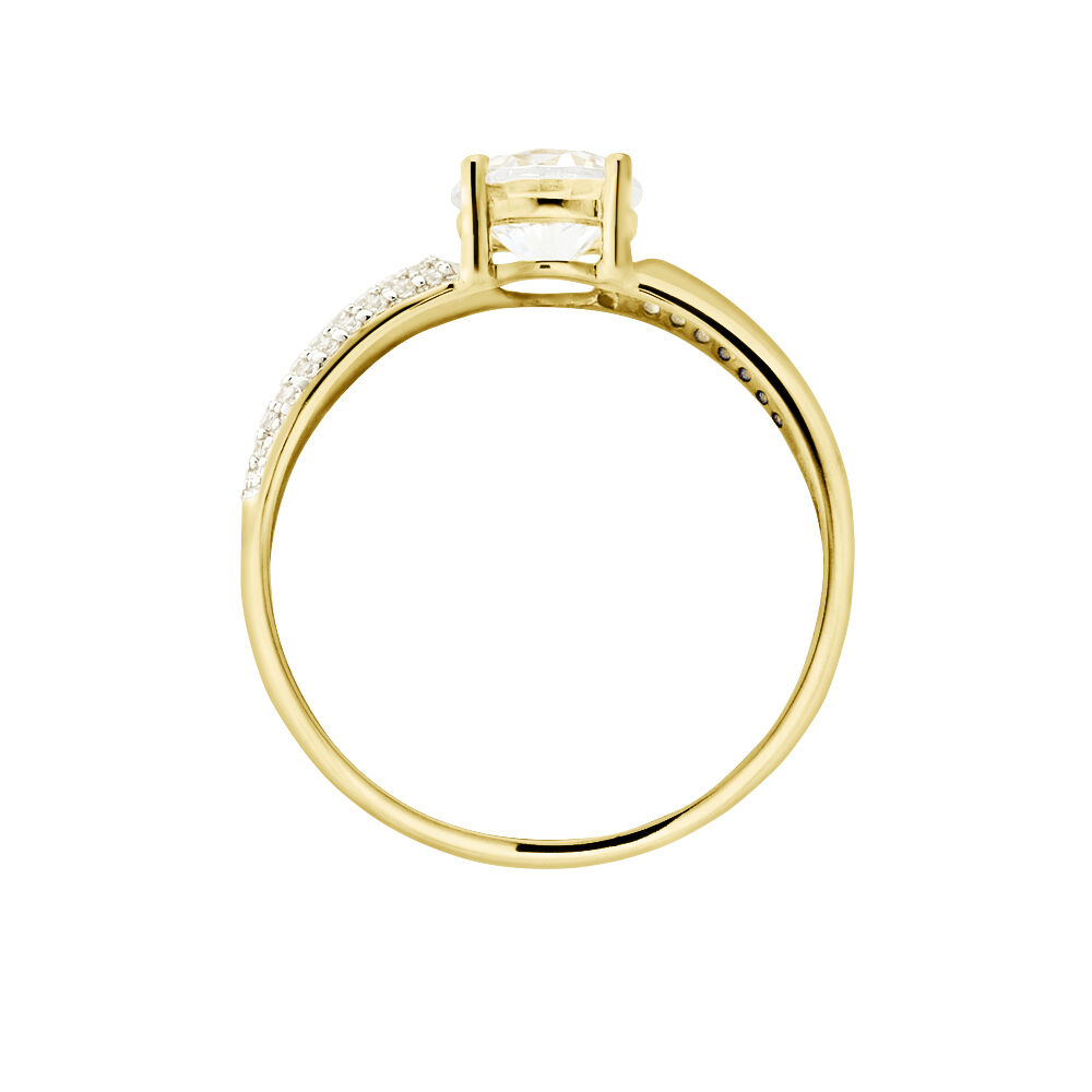 Bague Solitaire Messine Or Jaune Oxyde De Zirconium - Solitaires Femme | Marc Orian
