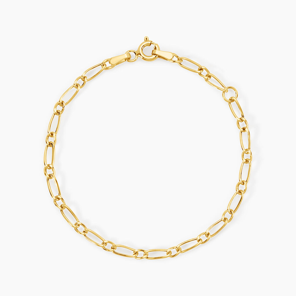 Bracelet Esma Maille Alternee 1/3 Or Jaune - Bracelets mailles Enfant | Marc Orian