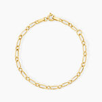 Bracelet Esma Maille Alternee 1/3 Or Jaune - Bracelets mailles Enfant | Marc Orian