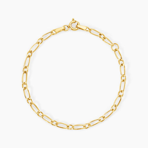 Bracelet Esma Maille Alternee 1/3 Or Jaune - Bracelets mailles Enfant | Marc Orian