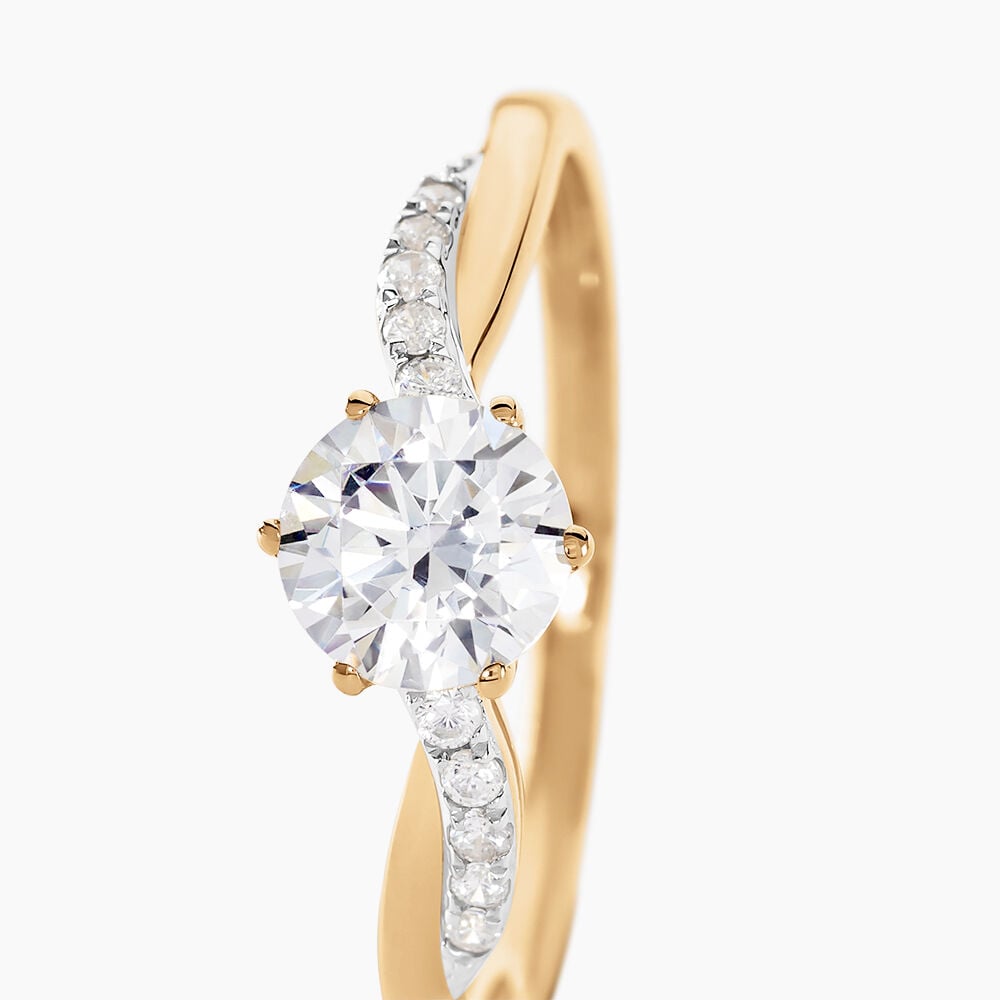 Bague Filipa Or Bicolore Oxyde De Zirconium - Solitaires Femme | Marc Orian