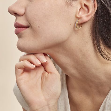 Créoles Hera Or Jaune Strass - Boucles d'oreilles Créoles Femme | Marc Orian