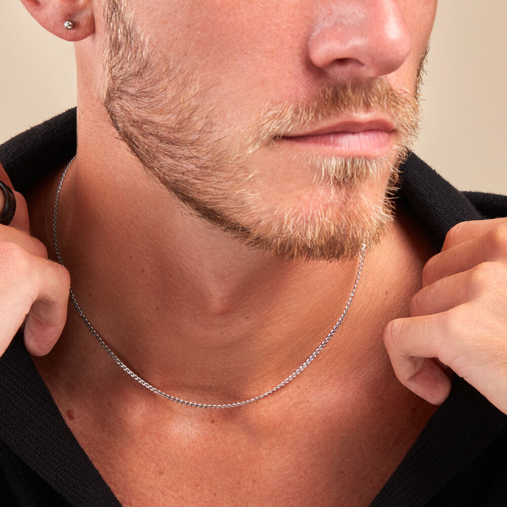 Collier Maille Piato Argent Blanc - Chaines Famille | Marc Orian