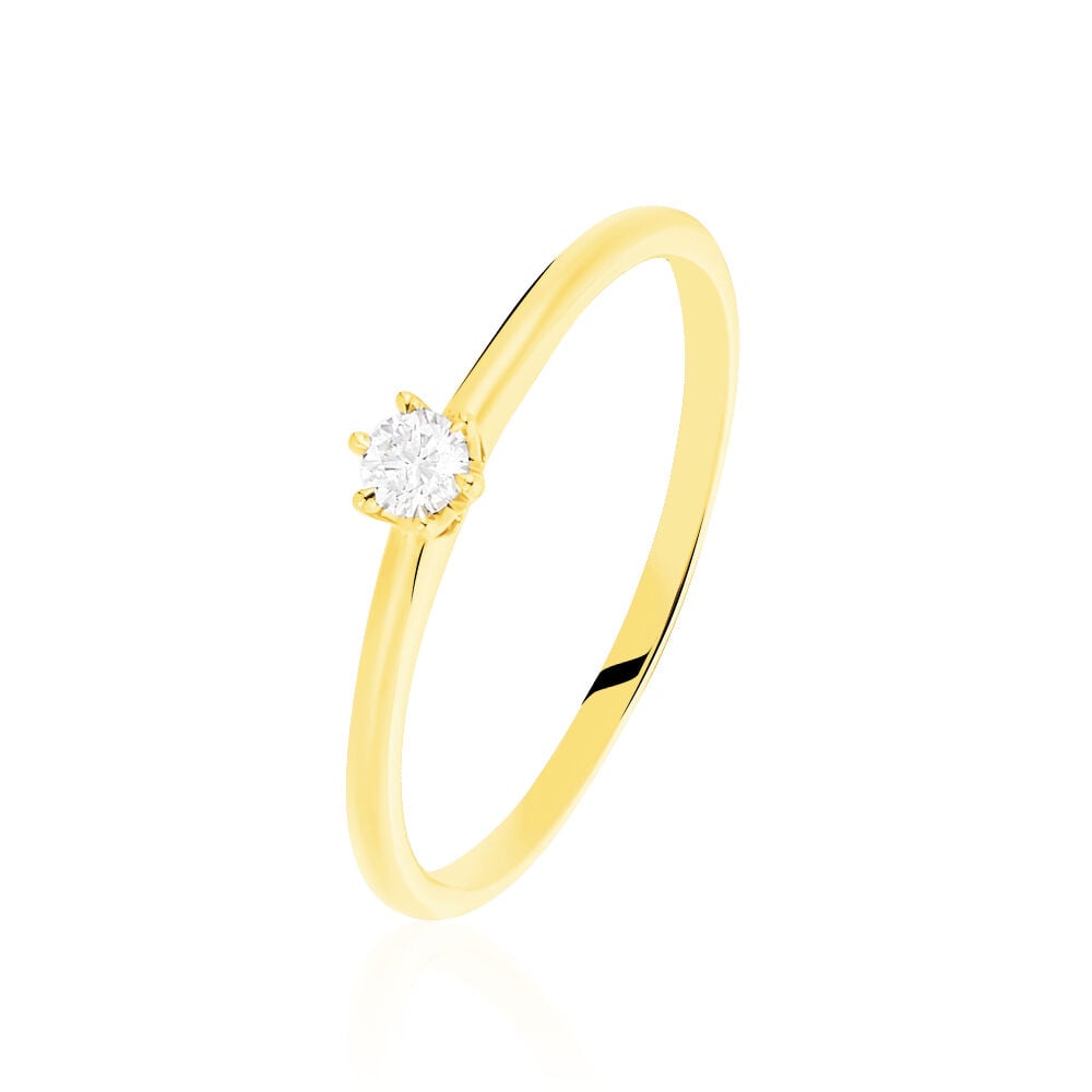 Bague Solitaire Annelies Or Jaune Diamant - Solitaires Femme | Marc Orian