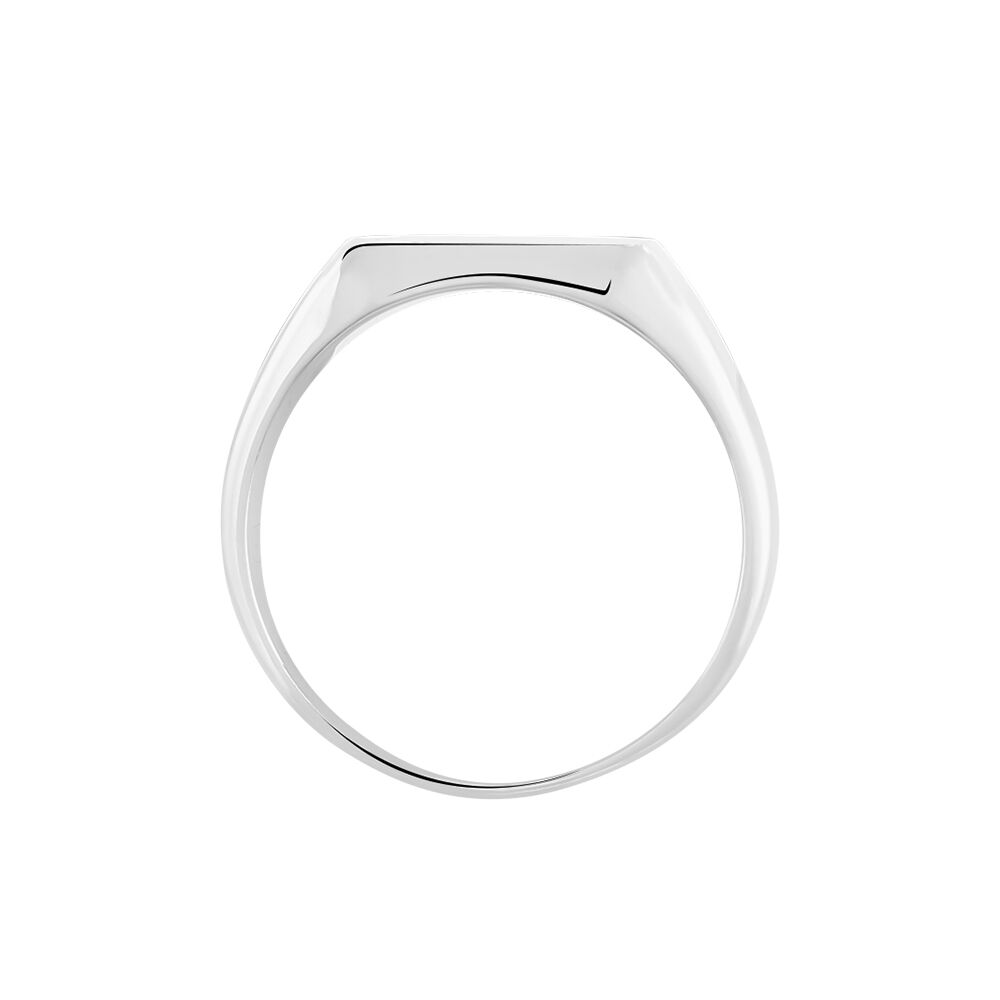 Chevalière Daniel Argent Blanc - Bijoux personnalisés Homme | Marc Orian