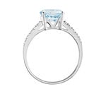 Bague Or Blanc Terese Topaze Oxydes De Zirconium - Bagues pierres fines Femme | Marc Orian