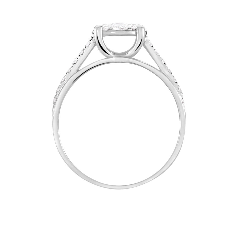 Bague Kate Ld Or Jaune Diamant Synthetique Blanc Diamant Synthetique - Bagues avec pierre Femme | Marc Orian