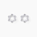 Boucles D'Oreilles Puces Astrea Argent Blanc Oxyde De Zirconium - Puces Femme | Marc Orian