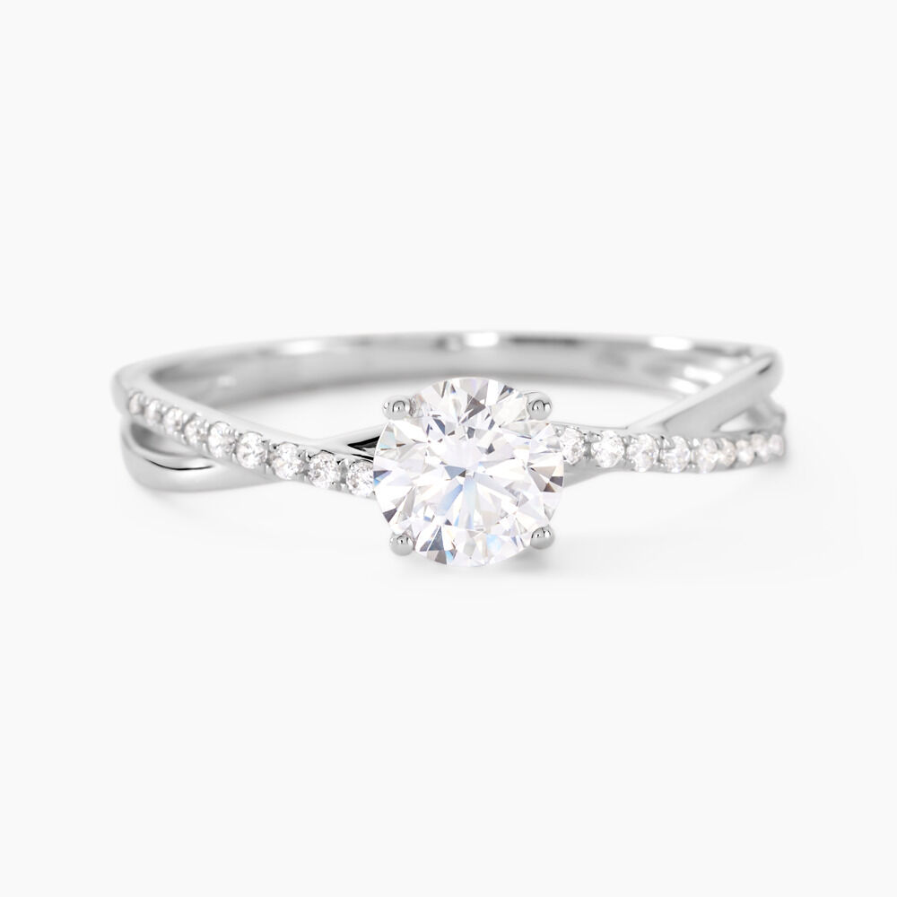 Bague Dana Or Blanc Oxyde De Zirconium - Solitaires Femme | Marc Orian