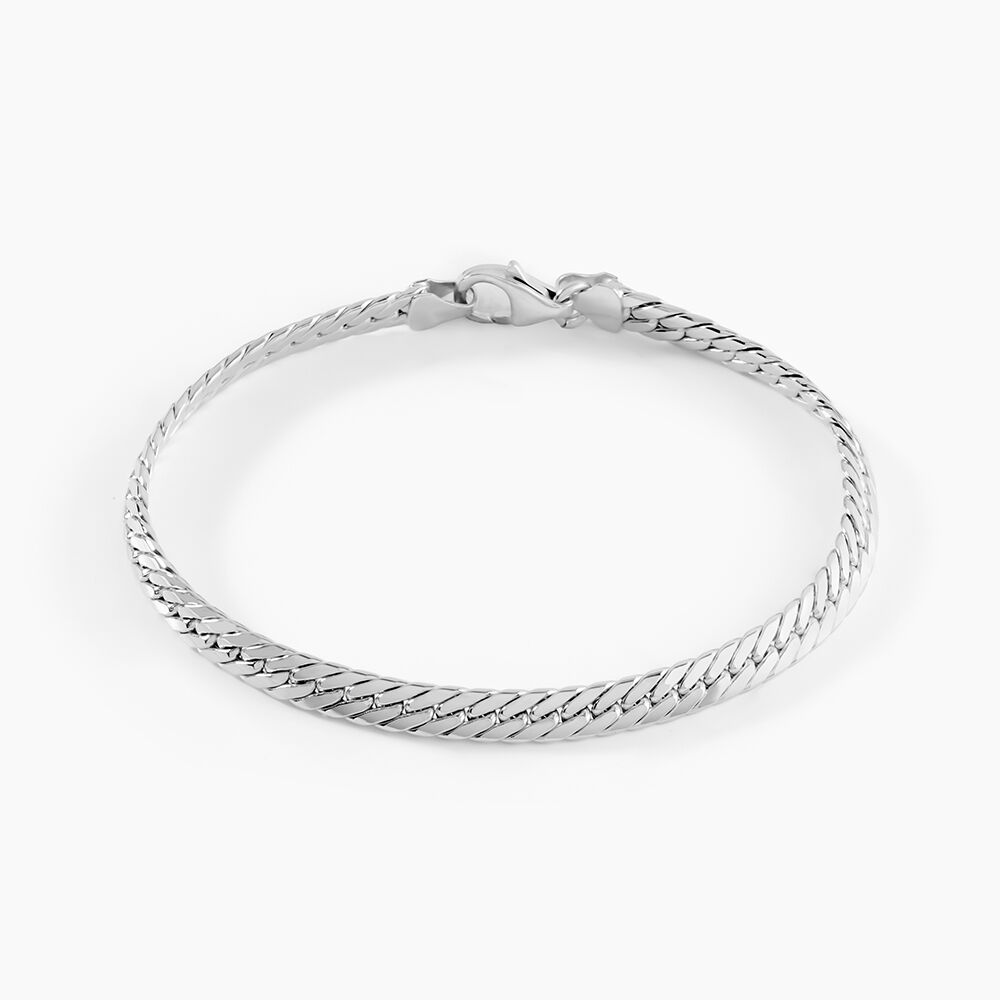 Bracelet Izel Maille Anglaise Or Blanc - Bracelets mailles Femme | Marc Orian