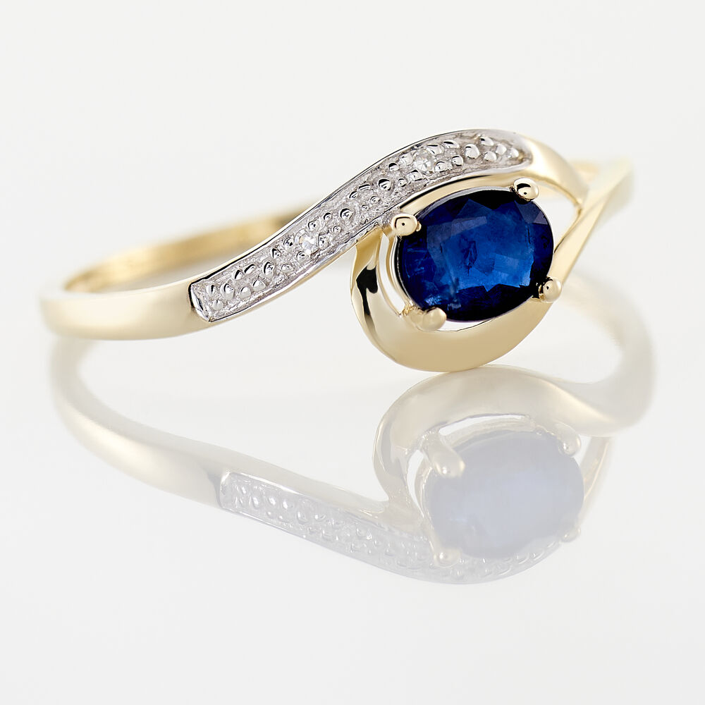Bague Sagesse Or Jaune Saphir Et Diamant - Solitaires Femme | Marc Orian