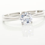 Bague Solitaire Elyana Argent Blanc Oxyde De Zirconium - Bijoux fantaisie Femme | Marc Orian