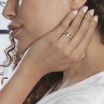 Alliance Fantaisie Diamantee Ruban Plat Or Bicolore - Alliances duo Femme | Marc Orian