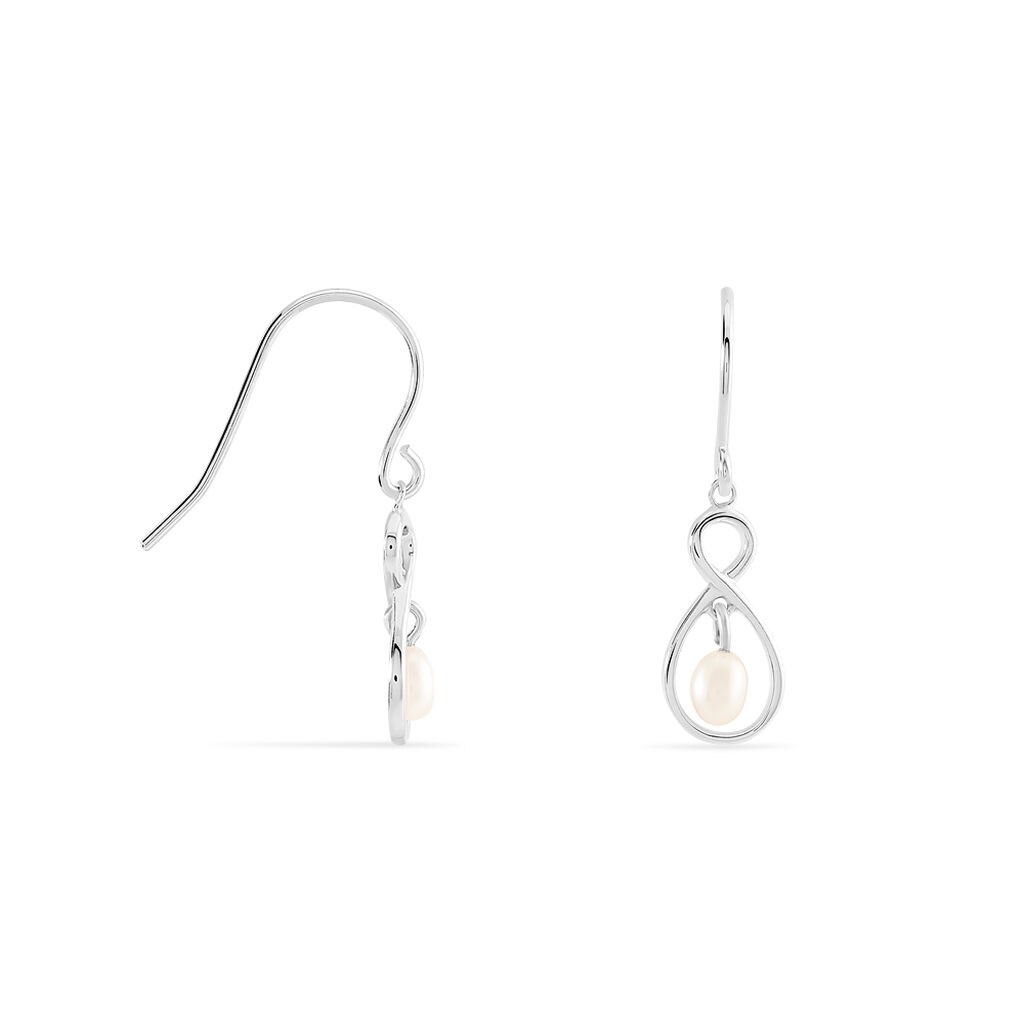 Boucles D'oreilles Pendantes Walae Argent Blanc Perle De Culture - Boucles d'oreilles Pendantes Femme | Marc Orian