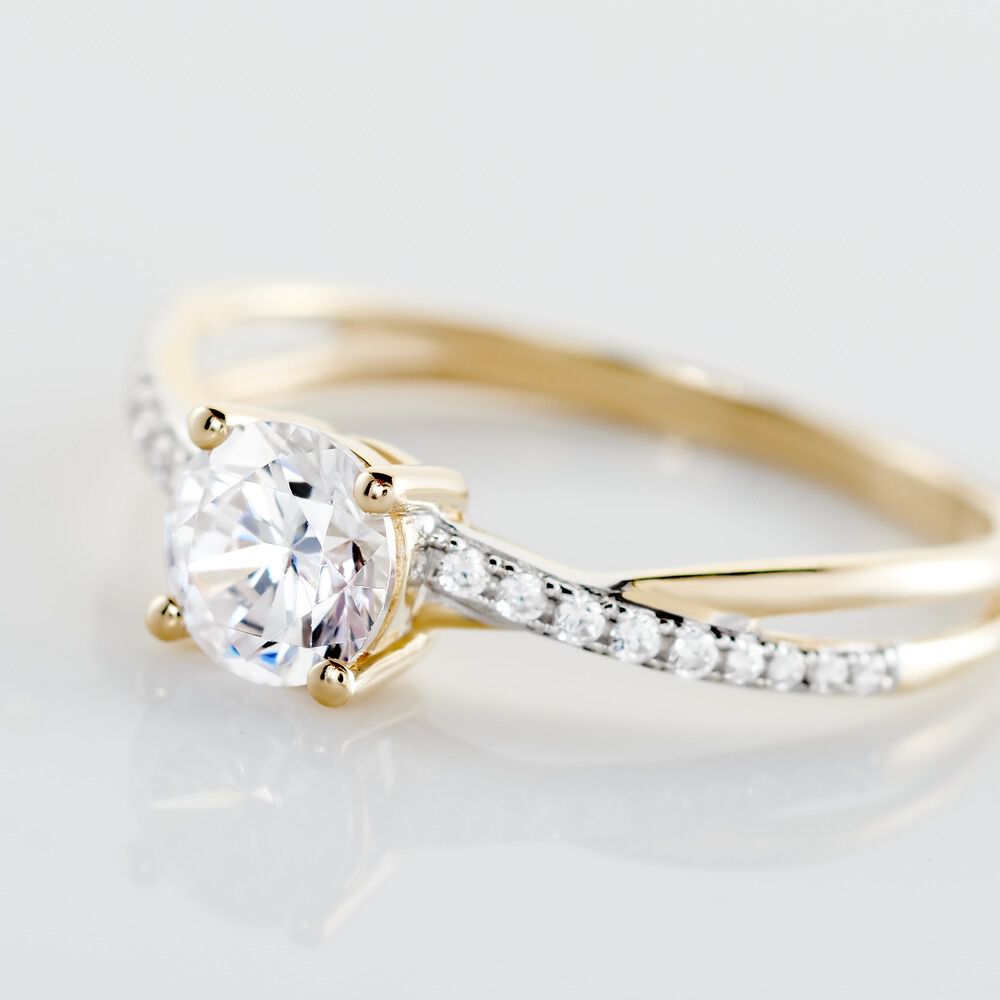 Bague Dana Or Jaune Oxyde De Zirconium - Solitaires Femme | Marc Orian