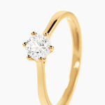 Bague Solitaire Athena Or Jaune Diamant - Parures de mariage Femme | Marc Orian