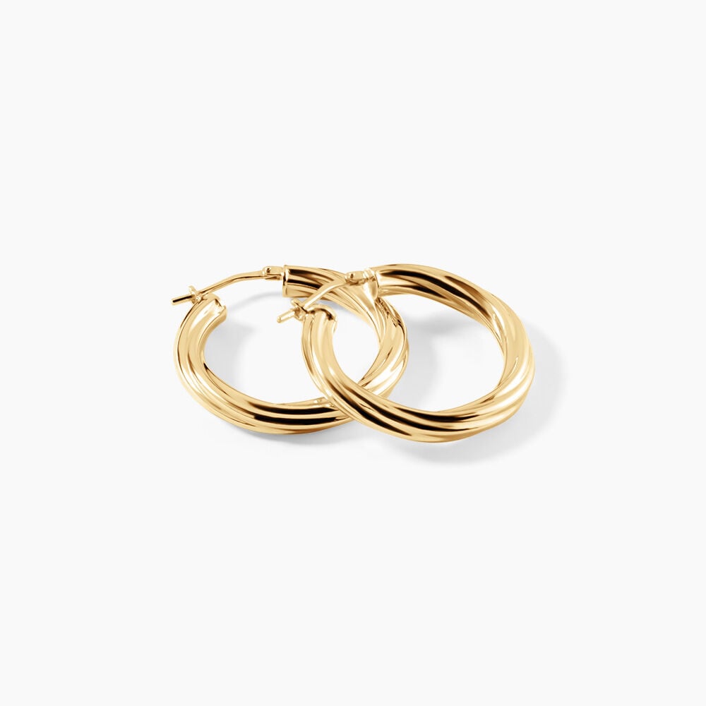 Cr&eacute;oles Yori Argent Dor&eacute; A L'Or 750/1000 - Cr&eacute;oles Femme | Marc Orian