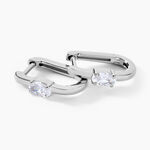 Cr&eacute;oles Oddone Argent Blanc Oxyde De Zirconium - Cr&eacute;oles Femme | Marc Orian