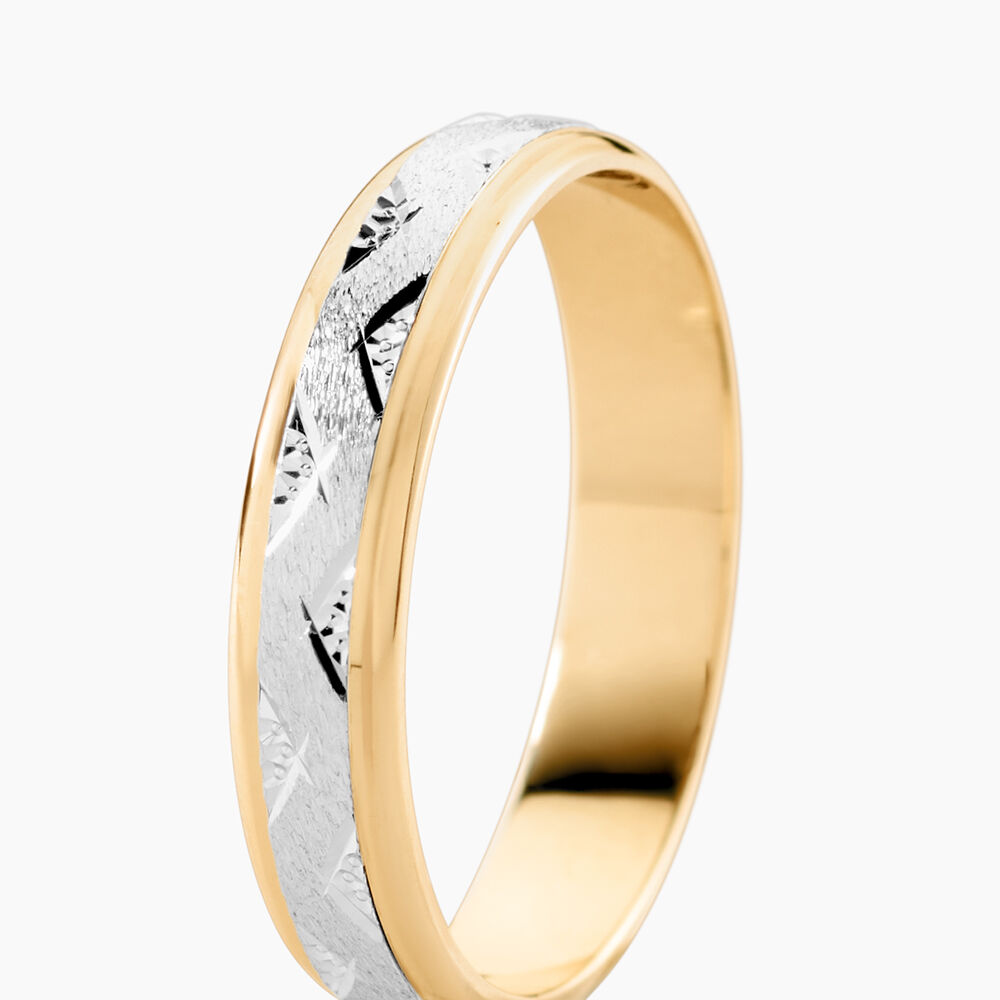 Alliance Cesarius Ruban Plat Or Bicolore - Alliances duo Unisex | Marc Orian