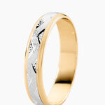 Alliance Cesarius Ruban Plat Or Bicolore - Alliances duo Unisex | Marc Orian