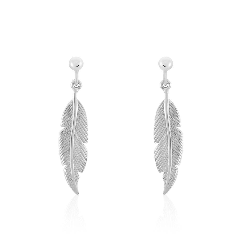 Boucles D'oreilles Pendantes Argent Blanc Irene - Pendantes Femme | Marc Orian