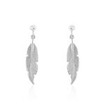 Boucles D'oreilles Pendantes Argent Blanc Irene - Pendantes Femme | Marc Orian