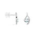 Boucles D'oreilles Sagesse Or Blanc Topaze Oxyde - Puces Femme | Marc Orian