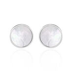 Boucles D'oreilles Puces Zoelle Argent Blanc Nacre - Puces Femme | Marc Orian