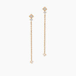 Boucles D'oreilles Pendantes &eacute;clat Perl&eacute; Plaqu&eacute; Or Oxyde De Zirconium - Pendantes Femme | Marc Orian