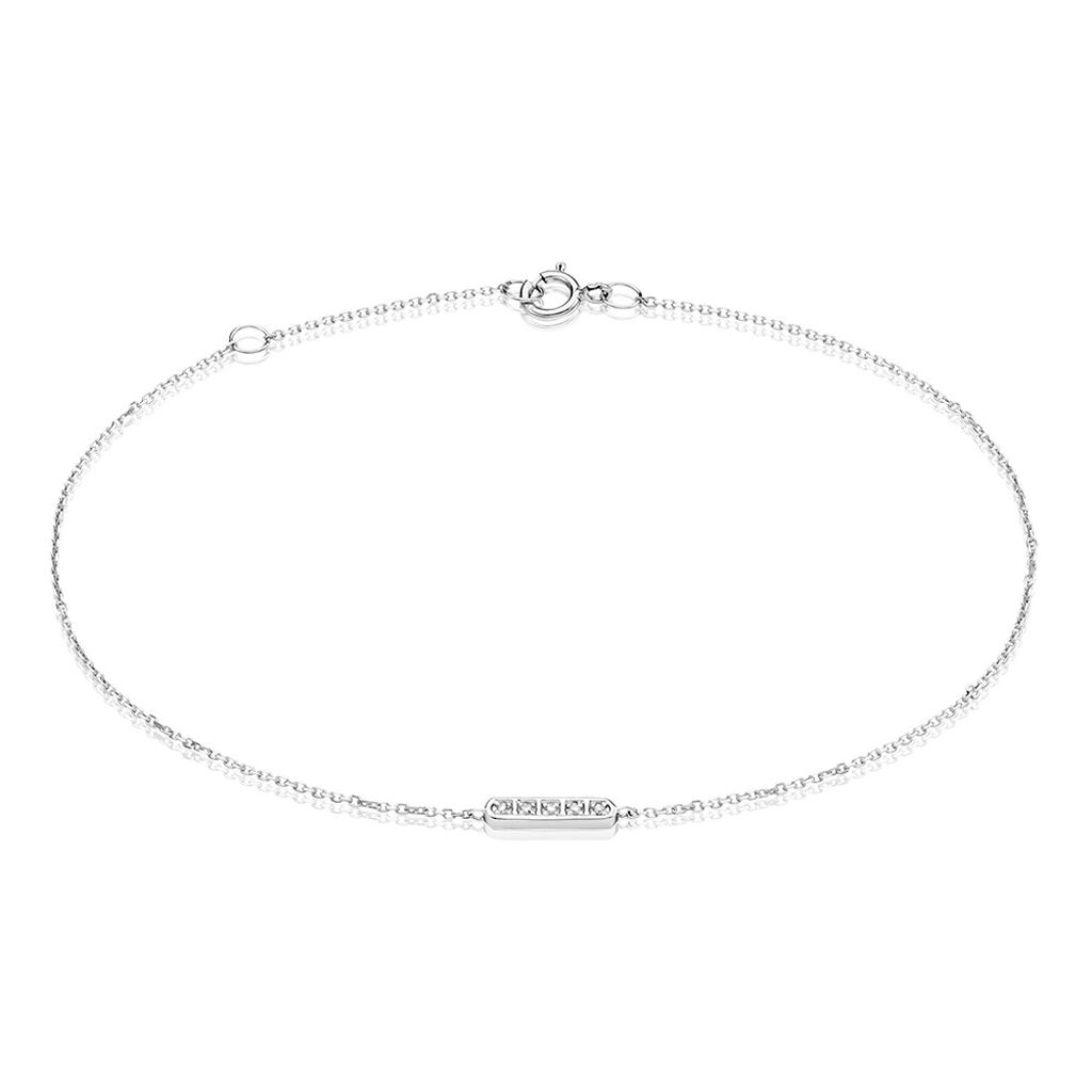 Bracelet Jonc Rosalin Blanc Diamant Blanc - Bracelets chaînes Femme | Marc Orian