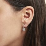 Cr&eacute;ole Unitaire Argent Blanc Donelle Oxydes De Zirconium - Piercings d'oreilles Femme | Marc Orian