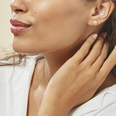 Boucles D'oreilles Puces Martina Argent Rose - Clous d'oreilles Femme | Marc Orian