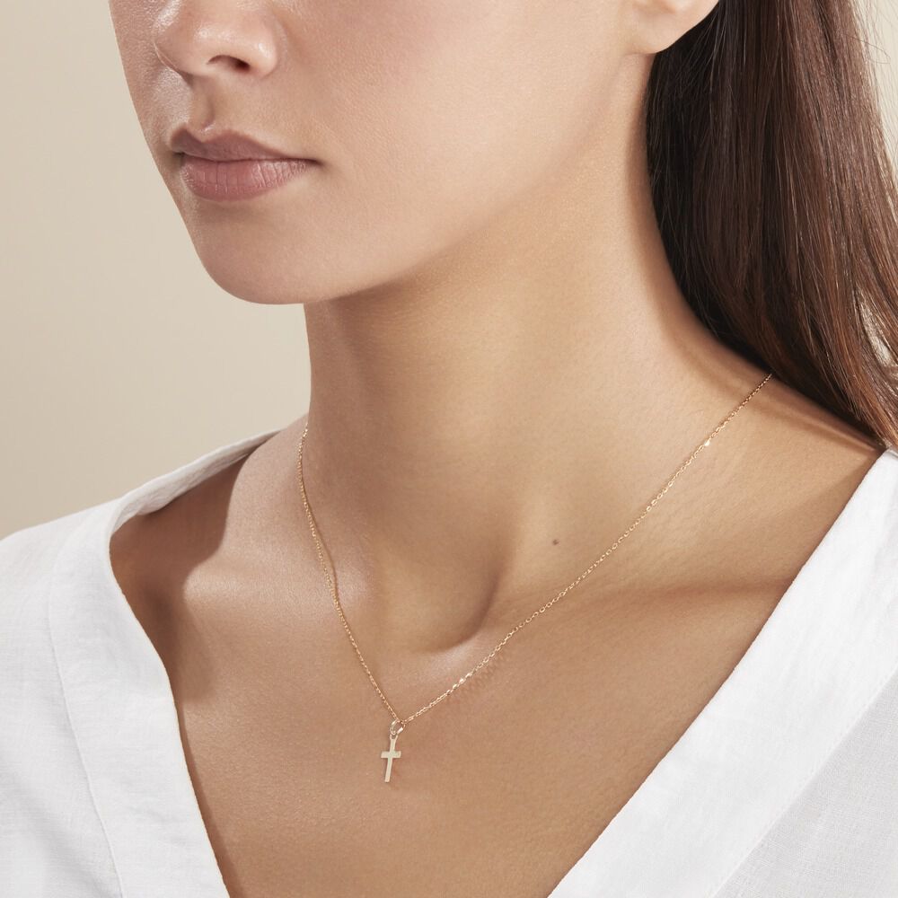 Pendentif Alyssa Croix Or Jaune - Pendentifs Unisex | Marc Orian