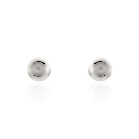 Boucles D'oreilles Puces Fidelia Boule Or Blanc - Puces Femme | Marc Orian