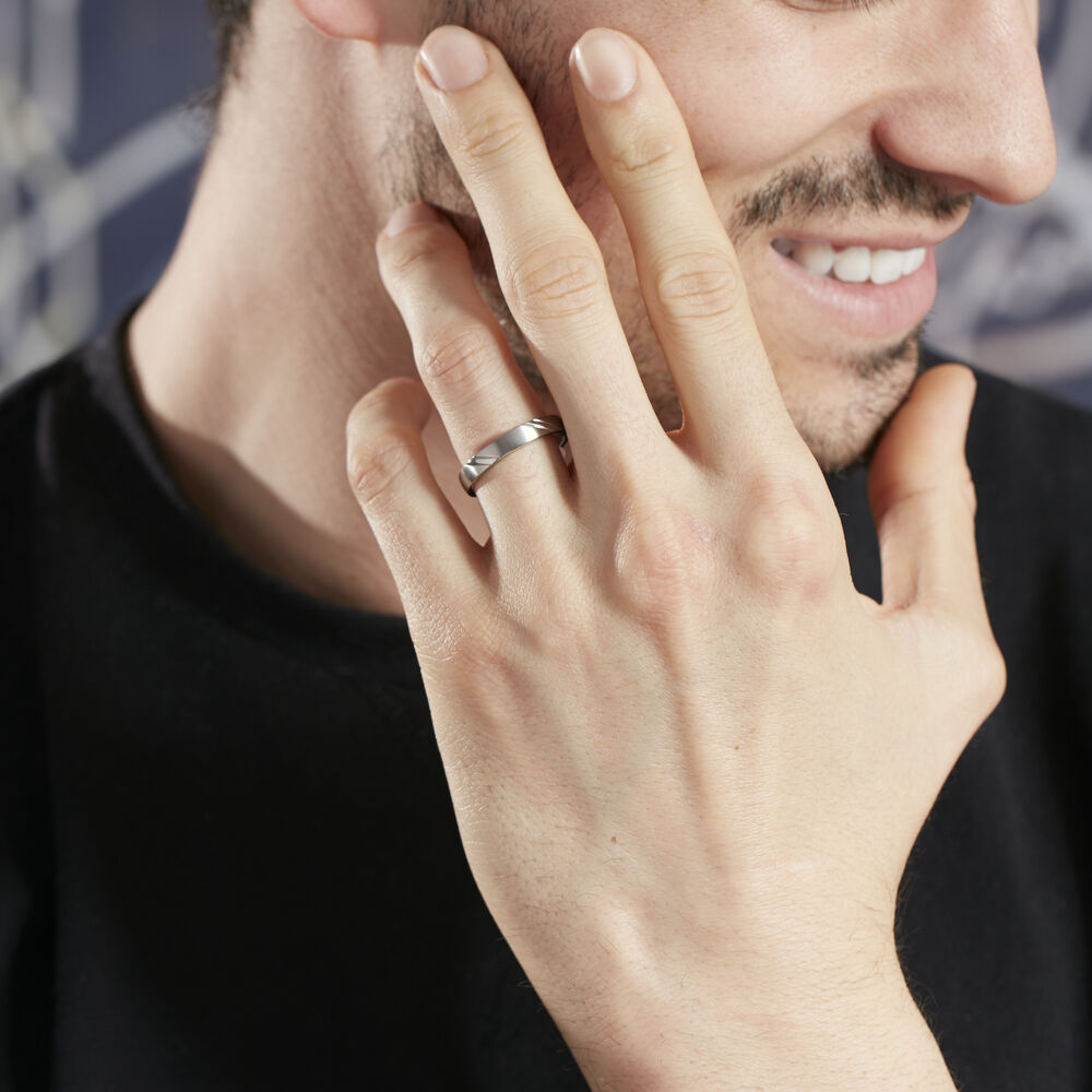 Bague Acier Blanc - Bagues Homme | Marc Orian