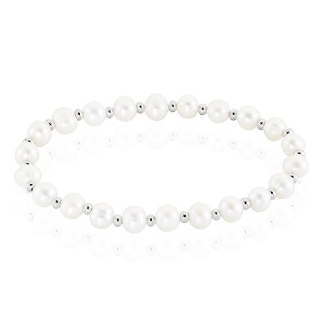 Bracelet Elastiqué Argent Sidel Perles De Culture - Bracelets fantaisie Femme | Marc Orian