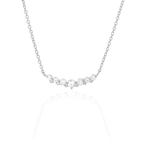 Collier Aliah Argent Blanc Oxyde De Zirconium - Colliers avec pierres Femme | Marc Orian