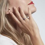 Bague Solitaire Or Blanc Bilel Saphir Et Diamants - Solitaires Femme | Marc Orian