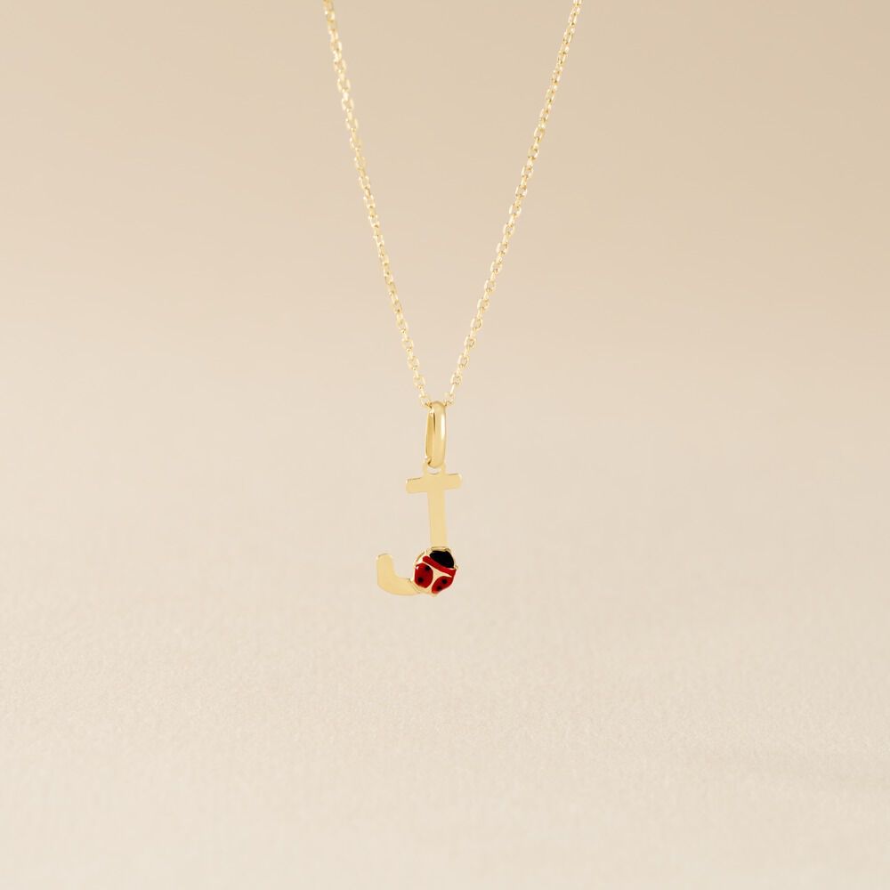 Pendentif Helidie Coccinelle Lettre Or Jaune - Pendentifs Enfant | Marc Orian