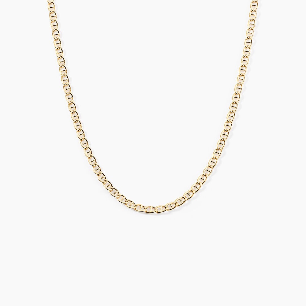 Collier Capucin Or Jaune Maille Marine Plate - Chaines Femme | Marc Orian