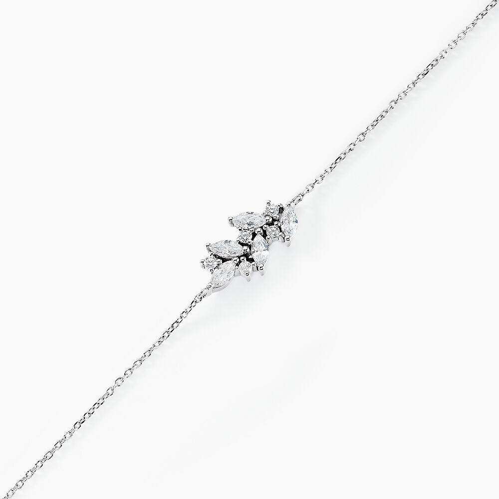 Bracelet Fidelis Or Blanc Oxyde De Zirconium - Bracelets cha&icirc;nes Femme | Marc Orian