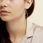 Boucles D'oreilles Pendantes Twisty Argent Blanc - Pendantes Femme | Marc Orian