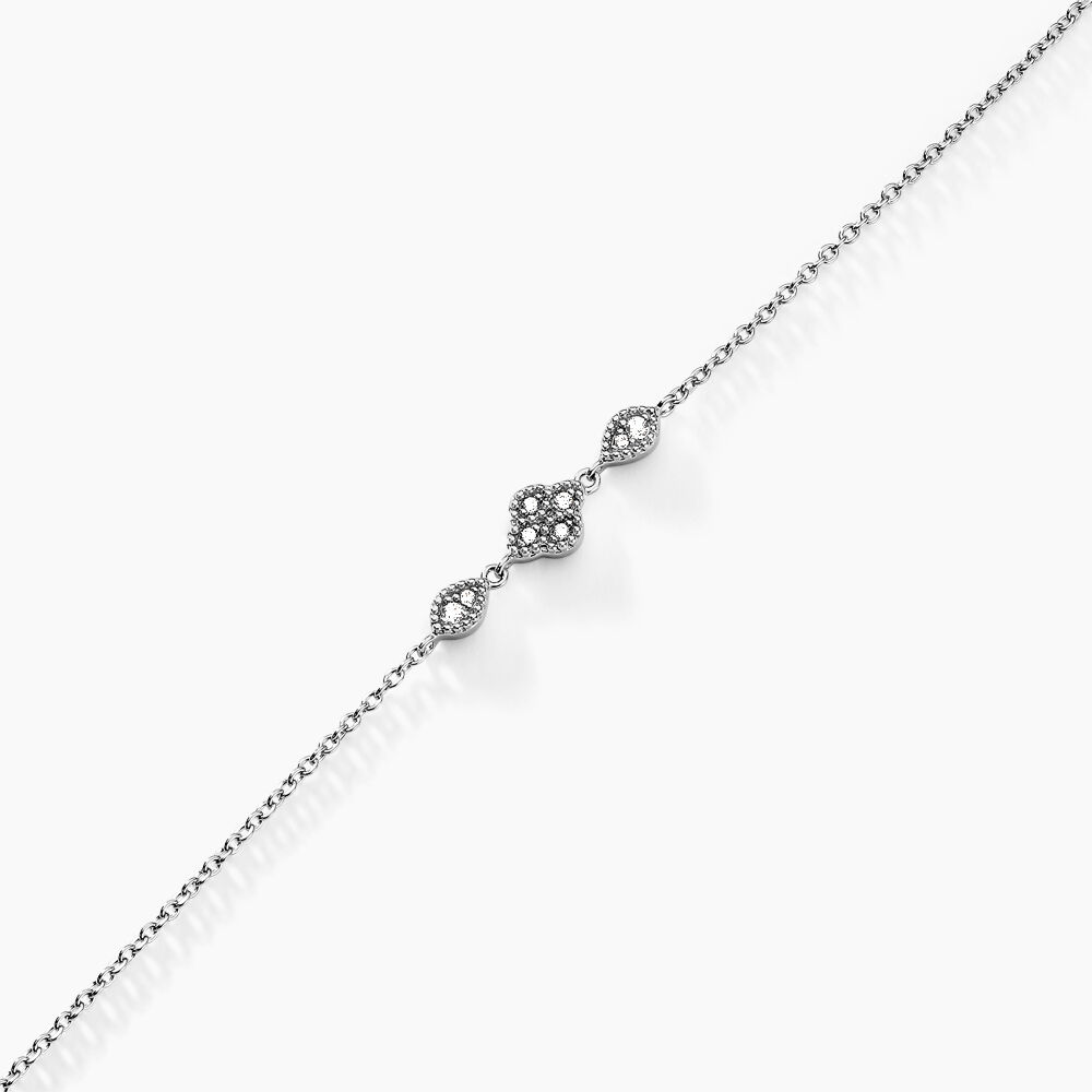 Bracelet Roseraie Argent Blanc Oxyde De Zirconium - Bracelets chaînes Femme | Marc Orian